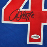 Autographed/Signed Rick Sutcliffe Chicago Blue Baseball Jersey Beckett BAS COA