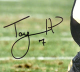 TAYSOM HILL AUTOGRAPHED 16X20 PHOTO NEW ORLEANS SAINTS BECKETT BAS STOCK #177452