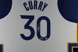Stephen Curry Signed Golden State Warriors Nike Swingman Framed Jersey Beckett