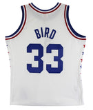 Celtics Larry Bird Signed 1986 White M&N All-Star Game Swingman Jersey BAS Wit