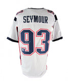 Richard Seymour Signed Patriots Jersey (Beckett) 3xSuper Bowl Champion Def. Line