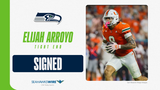 Elijah Arroyo Signed Seattle Seahawks Jersey (JSA) Ex-Miami Hurricanes T.E.