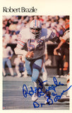 Robert Brazile Signed Houston Oilers Mini Poster 40/50 Dr Doom BAS 46172