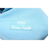 Ozzie Smith Autographed St Louis Cardinals M&N Blue Jersey HOF FAN 43346