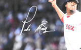 Pedro Martinez Autographed Boston Red Sox 16x20 Pitching Photo - Beckett W Holo