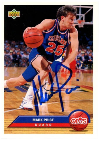 Mark Price Autographed/Signed 92-93 Upper Deck #P8 Card Beckett 52518