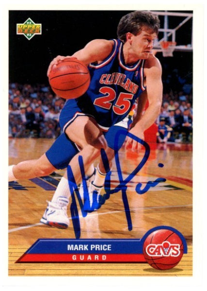 Mark Price Autographed/Signed 92-93 Upper Deck #P8 Card Beckett 52518