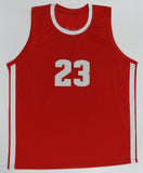 Badgers CHUCKY HEPBURN Signed Custom Replica Wisconsin Red Jersey AUTO - JSA