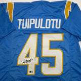 Autographed/Signed Tuli Tuipulotu Los Angeles Powder Blue Jersey BAS COA