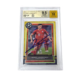 Robert Lewandowski Signed 2020-21 Topps Museum UCL Gold /50 - BGS 9.5 AUTO 10