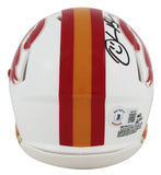 Bucs Derrick Brooks "SB XXXIV Champs" Signed 76-96 TB Speed Mini Helmet BAS Wit