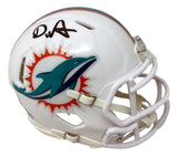 De'Von Achane Signed Miami Dolphins Speed Mini Helmet - Beckett