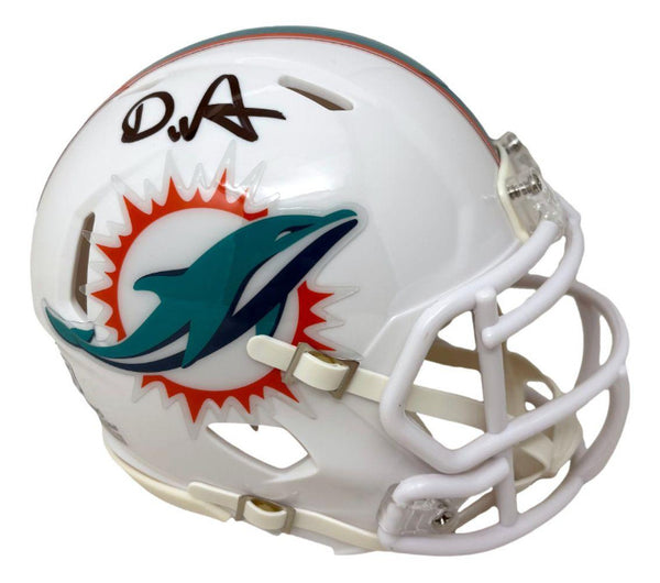 De'Von Achane Signed Miami Dolphins Speed Mini Helmet - Beckett