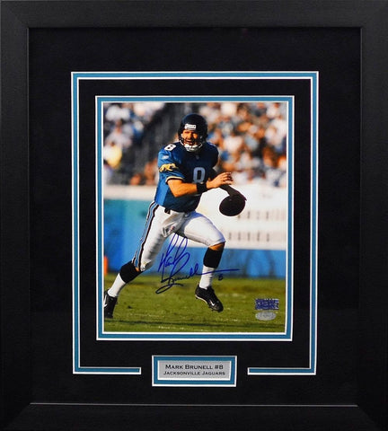 MARK BRUNELL AUTOGRAPHED JACKSONVILLE JAGUARS 8x10 FRAMED PHOTO COA
