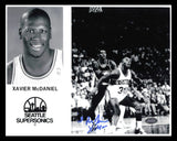 Xavier X-Man McDaniel Autographed 8x10 Photo Seattle Supersonics MCS Holo #87278