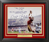 MONTANA & CLARK AUTOGRAPHED FRAMED 16X20 PHOTO PLAY SKETCH BECKETT 234605