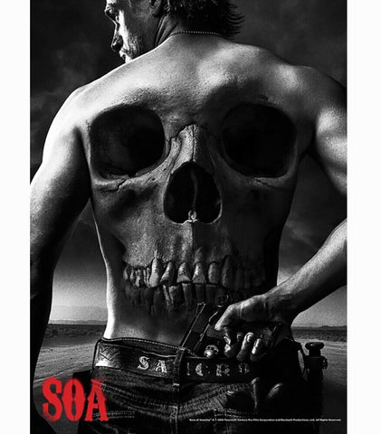 Sons Of Anarchy Skull on Back of Jax 24x36 Poster