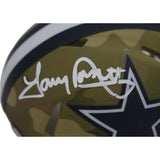 Tony Dorsett Signed Dallas Cowboys Camo Mini Helmet Beckett 45949