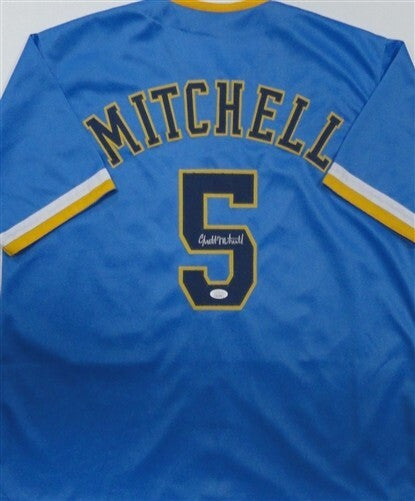 Brewers GARRETT MITCHELL Signed Custom Replica MKE City Edition Jersey AUTO -JSA