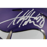 Adrian Peterson Autographed Minnesota Vikings Mini Helmet Beckett Witness 49854