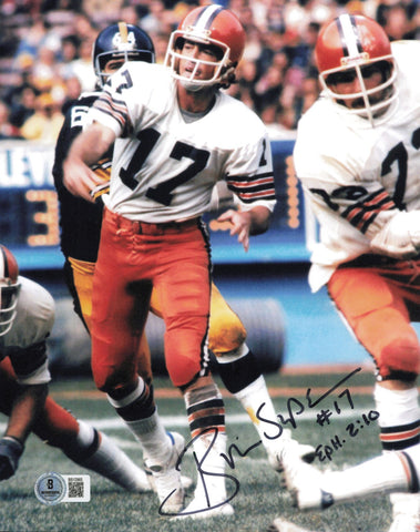 Brian Sipe Autographed 8x10 Photo Cleveland Browns Beckett BAS QR #BS12965