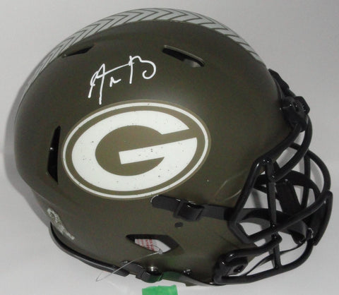 Packers AARON RODGERS Signed Full Size SALUTE to SERVICE Authentic Helmet AUTO