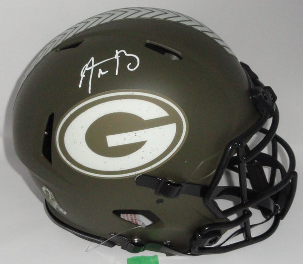 Packers AARON RODGERS Signed Full Size SALUTE to SERVICE Authentic Helmet AUTO