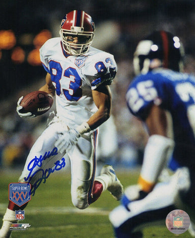 Andre Reed Signed Buffalo Bills Super Bowl XXV Action 8x10 Photo- (SCHWARTZ COA)