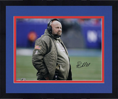Framed Brian Daboll New York Giants Signed 16" x 20" Sideline Photo