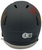 Andy Reid Autographed Kansas City Chiefs Football Slate Mini Helmet Beckett COA