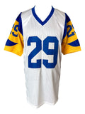 Eric Dickerson Signed Custom White Pro-Style Football Jersey HOF 99 BAS