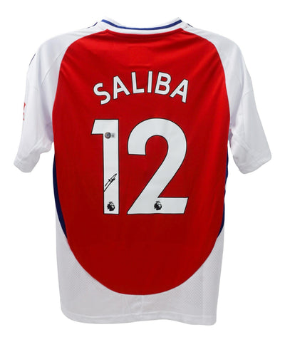 William Saliba Signed Arsenal F. C. Adidas Soccer Jersey (Beckett) Centre-Back