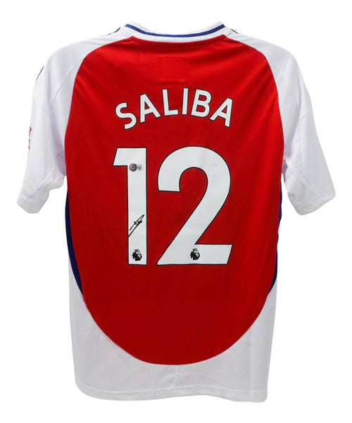 William Saliba Signed Arsenal F. C. Adidas Soccer Jersey (Beckett) Centre-Back
