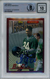 Brian Dawkins Signed 1996 Topps Finest #344 Rookie Card Beckett Slab 42928