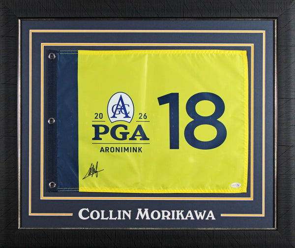 Collin Morikawa Signed & Framed 2026 PGA Championship Pin Flag JSA #CM34143