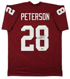 Oklahoma Adrian Peterson Authentic Signed Maroon Pro Style Jersey BAS Witness 2