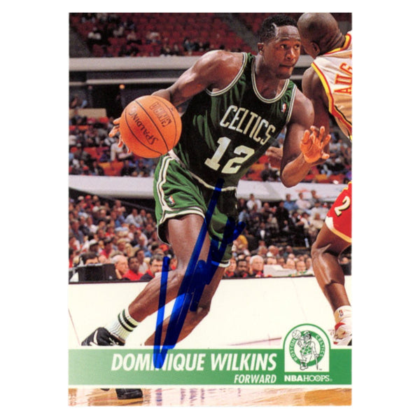Dominique Wilkins Autographed 1995 NBA Hoops #309 Trading Card Beckett 54234