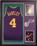 FRAMED ADRIAN DANTLEY AUTOGRAPHED SIGNED UTAH JAZZ JERSEY JSA COA