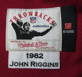 John Riggins HOF Signed/Ins Maroon Mitchell & Ness Football Jersey Redskins JSA3