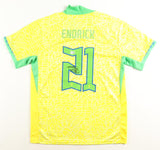 Endrick Signed Brazil National Team Jersey (Beckett) Striker UEFA Super Cup:2024