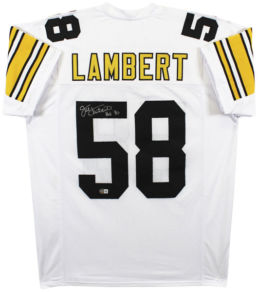 Jack Lambert "HOF 90" Authentic Signed White Pro Style Jersey BAS Witnessed