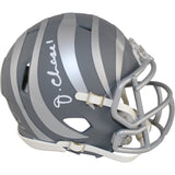Ja'Marr Chase Autographed Cincinnati Bengals Slate Mini Helmet Beckett 53643