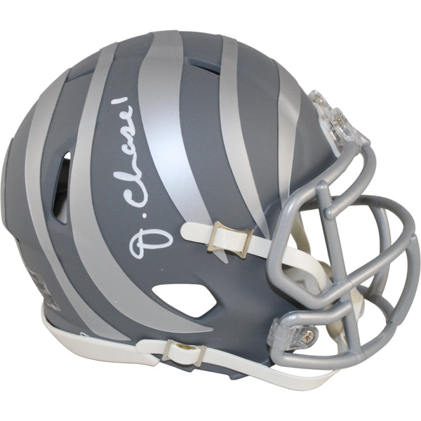 Ja'Marr Chase Autographed Cincinnati Bengals Slate Mini Helmet Beckett 53643