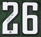 Saquon Barkley Signed Philadelphia Eagles Jersey (Beckett) 2018 #2 Overall Pk RB