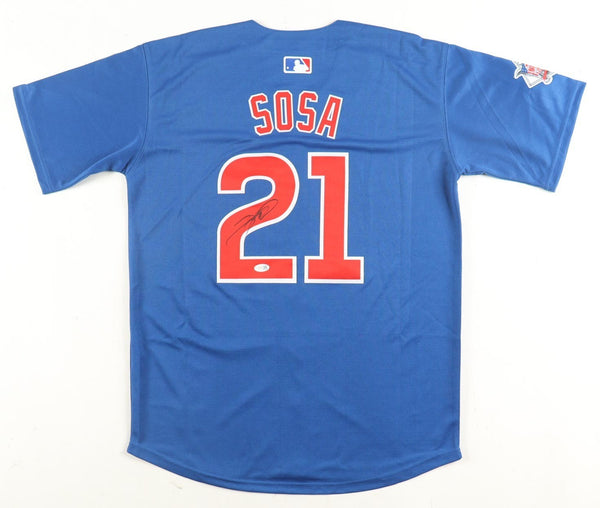 Sammy Sosa Signed Chicago Cubs Nike Home Authentic Blue Jersey (JSA QR Code) R.F