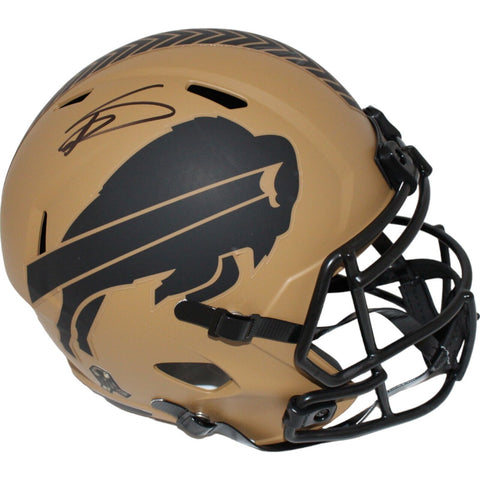 Stefon Diggs Signed Buffalo Bills F/S 23 Salute Helmet Beckett 43078