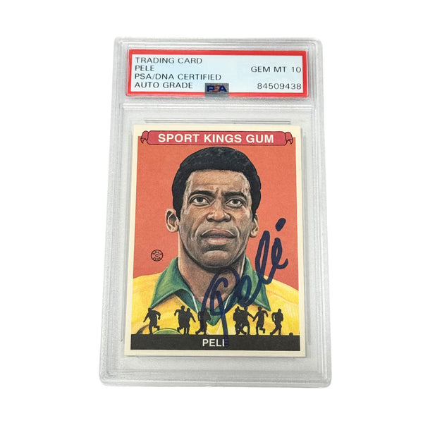 Pele Signed 2008 Sport Kings Gum #64 - PSA Autograph 10