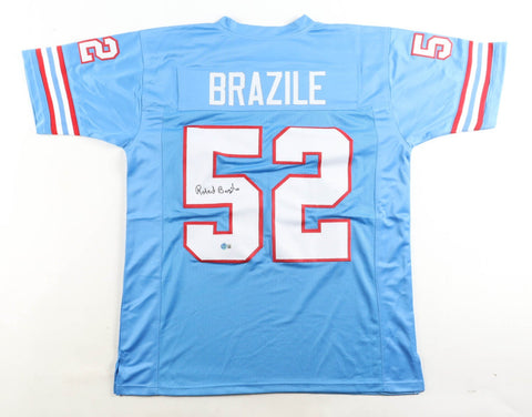 Robert Brazile Signed Houston Oilers Jersey (Beckett) 2018 Hall of Fame / L.B.