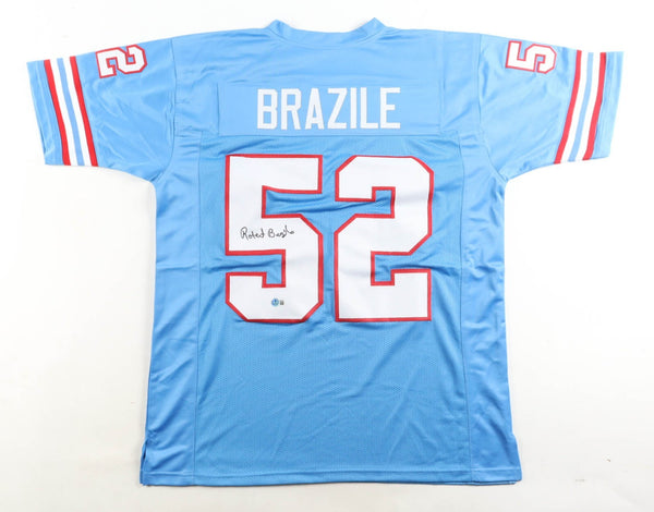 Robert Brazile Signed Houston Oilers Jersey (Beckett) 2018 Hall of Fame / L.B.