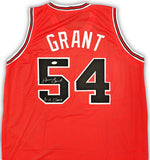 CHICAGO BULLS HORACE GRANT AUTOGRAPHED RED JERSEY "4X CHAMPS" JSA STOCK #215707